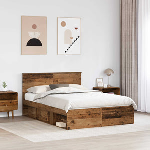 Bettrahmen Altholz 140x190 cm mit Kopfteil