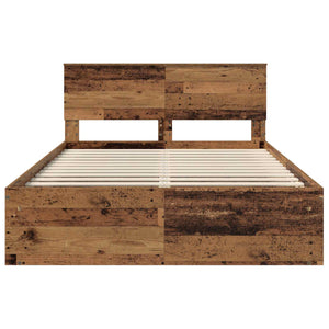 Bettrahmen Altholz 140x190 cm mit Kopfteil