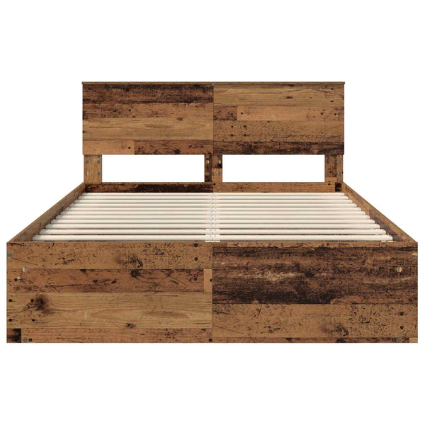 Bettrahmen Altholz 140x190 cm mit Kopfteil