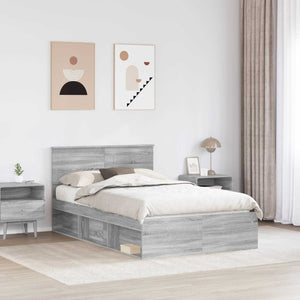 Bettrahmen Graues Sonoma 120x200 cm
