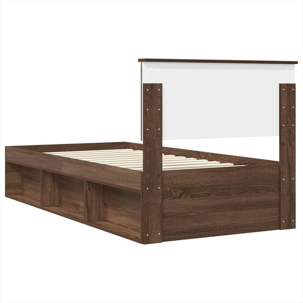 Bettrahmen 90x200 cm Eichenoptik Braun