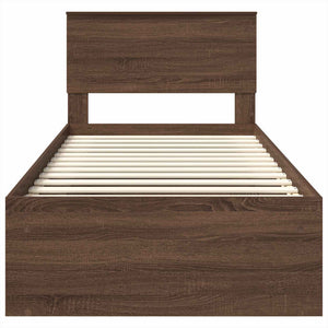 Bettrahmen 90x200 cm Eichenoptik Braun