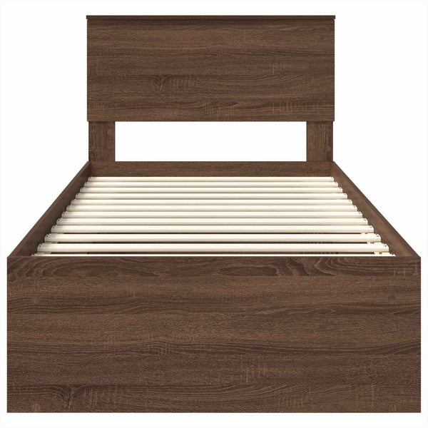 Bettrahmen 90x200 cm Eichenoptik Braun