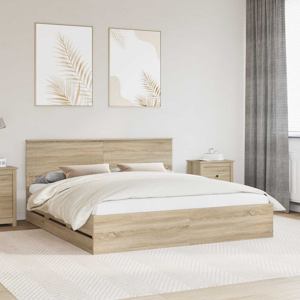 Bettrahmen Sonoma Eiche 200x200 cm