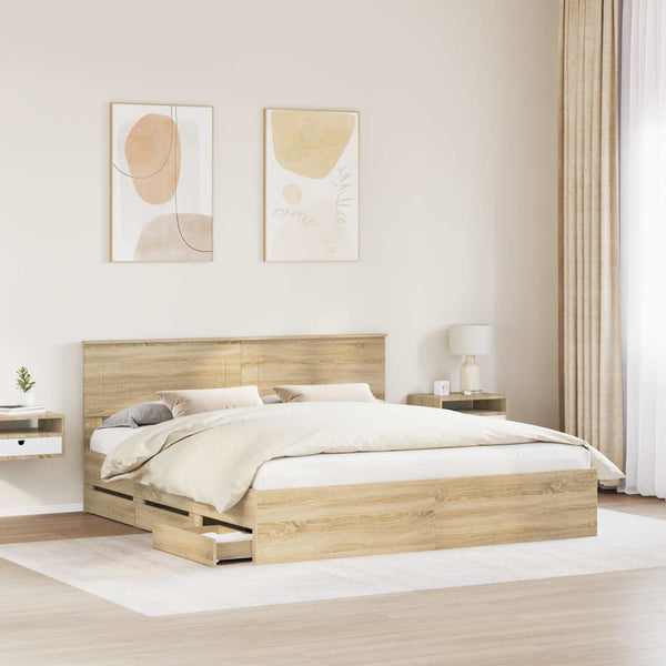 Bettrahmen Sonoma-Eiche 180x200 cm
