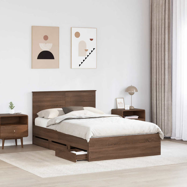 Bettrahmen 135x190 cm Eichen-Optik