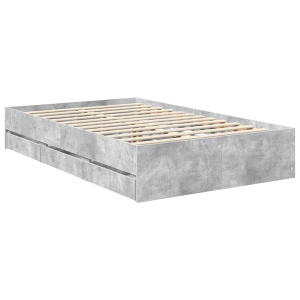 Bettrahmen 120x190 cm Beton Grau