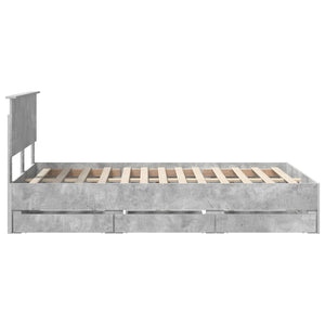 Bettrahmen 120x190 cm Beton Grau