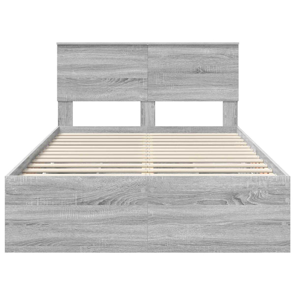 Bettrahmen 120x190 cm Graues Sonoma Holz