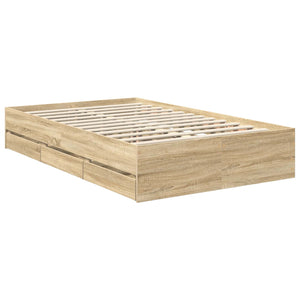 Bettrahmen 120x200 Sonoma-Eiche Holzwerkstoff