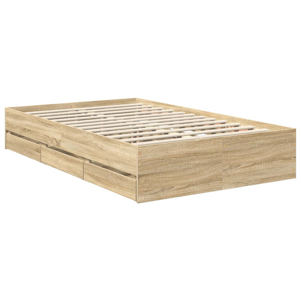 Bettrahmen 120x200 Sonoma-Eiche Holzwerkstoff