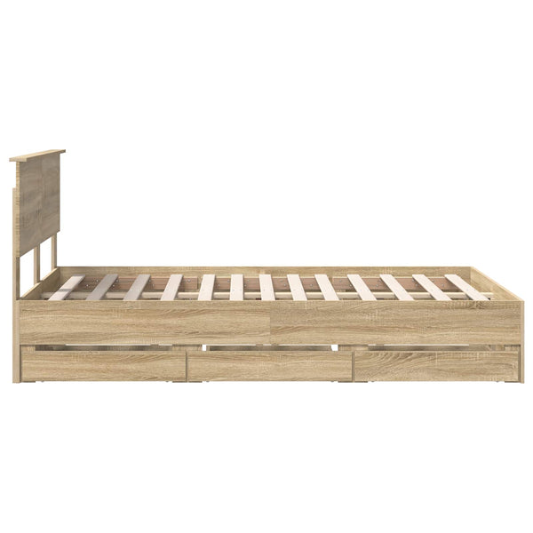 Bettrahmen 120x200 Sonoma-Eiche Holzwerkstoff
