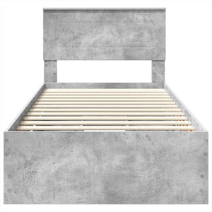 Bettrahmen mit Kopfteil 100x200 Beton Grau