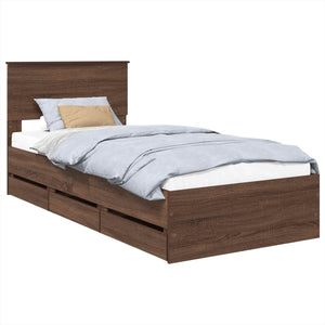 Bettrahmen 90x190 Braun Eiche Optik
