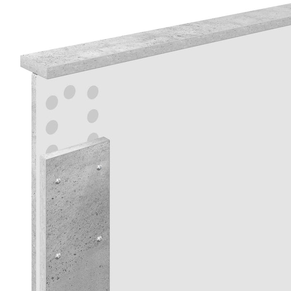Bettrahmen mit Kopfteil 90x200 Beton Grau