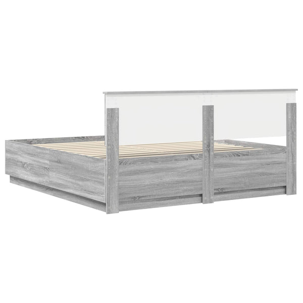 Bettrahmen Grau Sonoma 200x200 cm