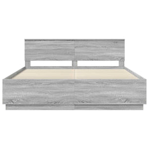 Bettrahmen Grau Sonoma 200x200 cm