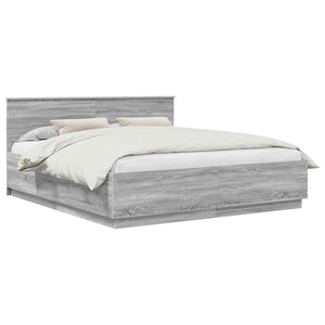 Bettrahmen Grau Sonoma 200x200 cm
