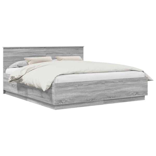 Bettrahmen Grau Sonoma 200x200 cm