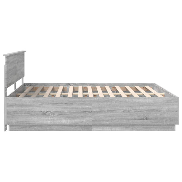 Bettrahmen Grau Sonoma 200x200 cm