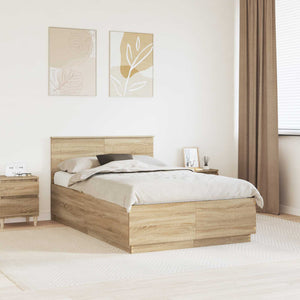 Bettrahmen Sonoma-Eiche 120x190 cm mit Kopfteil