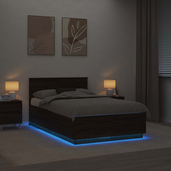 Bettrahmen Eiche 120x190 cm mit LED