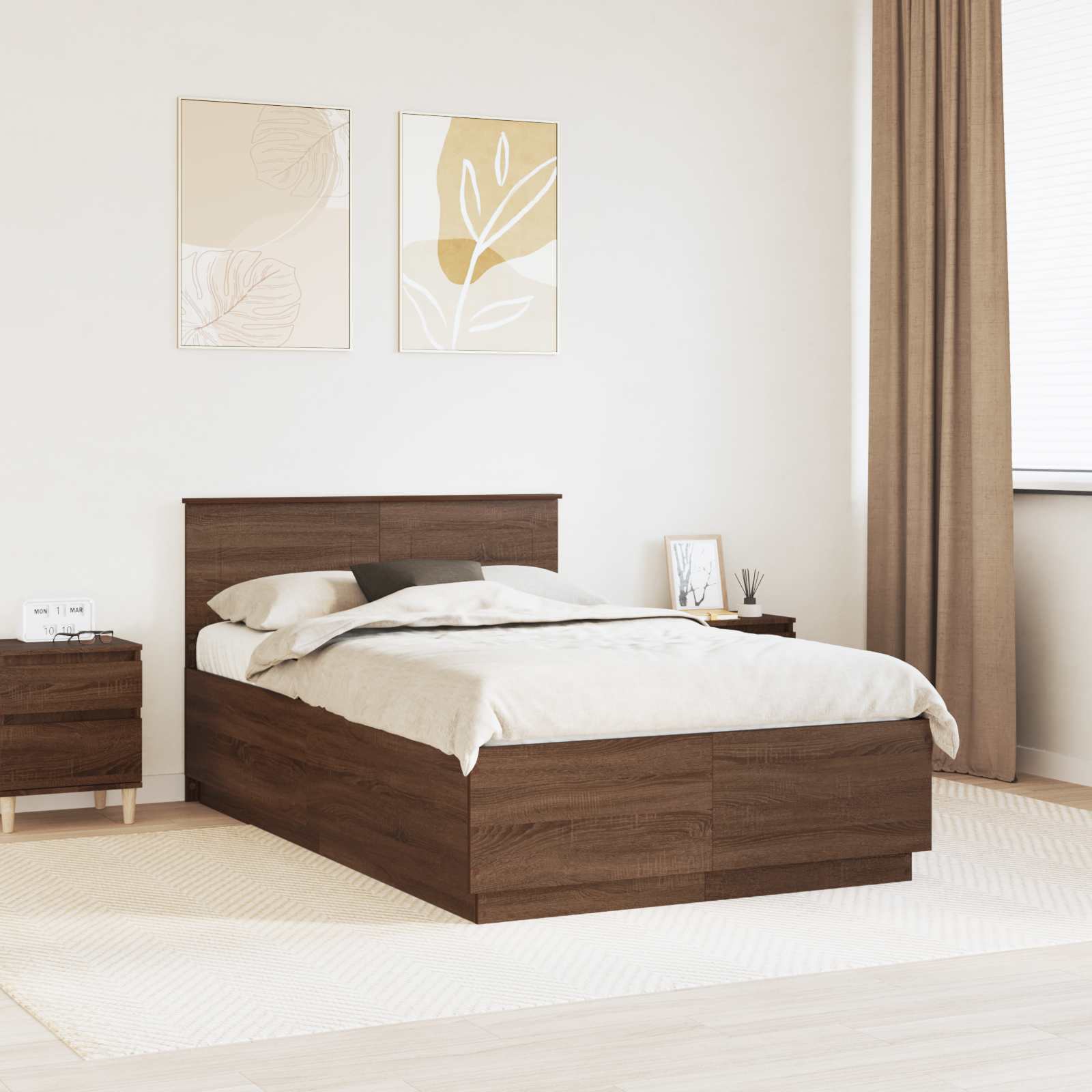 Bettrahmen Eiche 120x190 cm mit LED