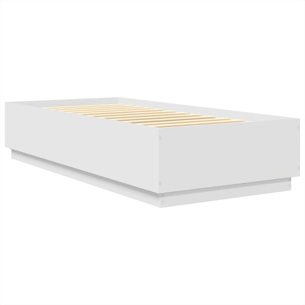 Bettrahmen Weiß mit LED 90x200 cm