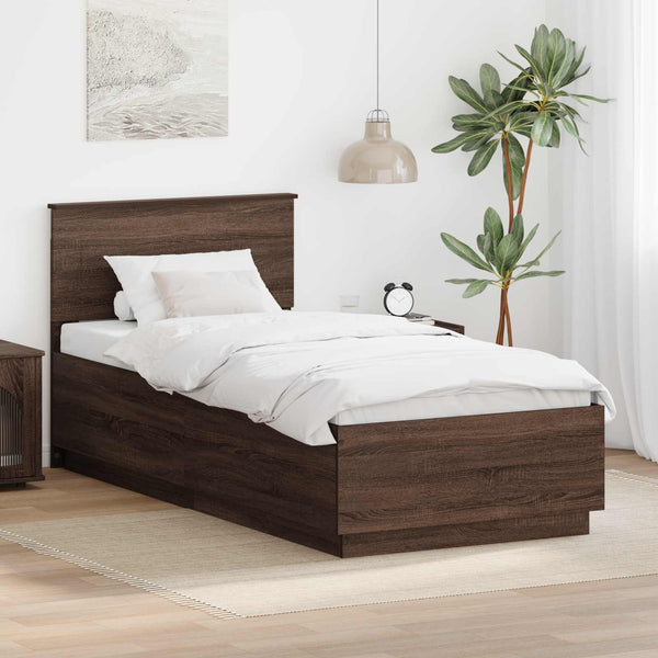 Bettrahmen Braun Eichen-Optik 70x190 cm