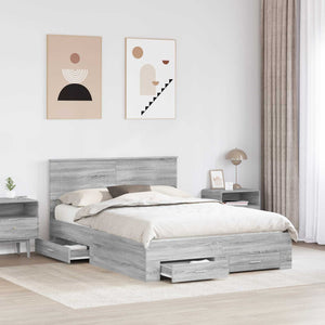 Bettrahmen Sonoma Grau 140x190 cm