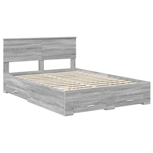 Bettrahmen Sonoma Grau 140x190 cm