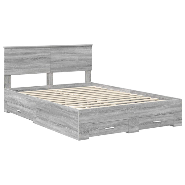 Bettrahmen Sonoma Grau 140x190 cm