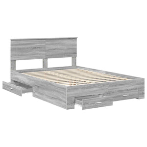 Bettrahmen Sonoma Grau 140x190 cm