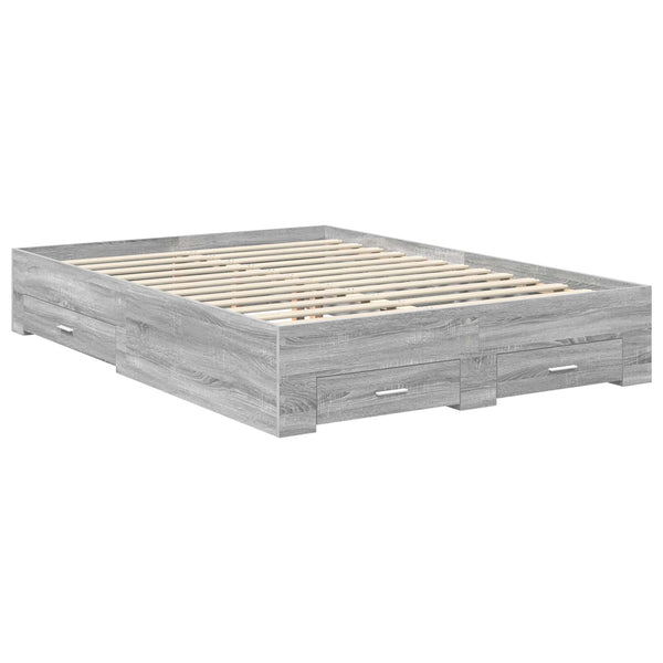 Bettrahmen Sonoma Grau 140x190 cm