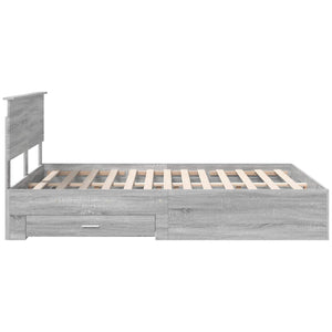 Bettrahmen Sonoma Grau 140x190 cm
