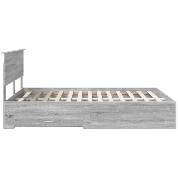 Bettrahmen Sonoma Grau 140x190 cm