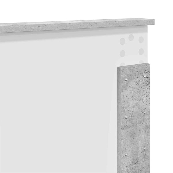 Bettrahmen mit Kopfteil Beton Grau 135x190 cm