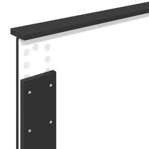 Bettrahmen 100x200 cm Schwarz/Silber