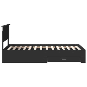 Bettrahmen 100x200 cm Schwarz/Silber