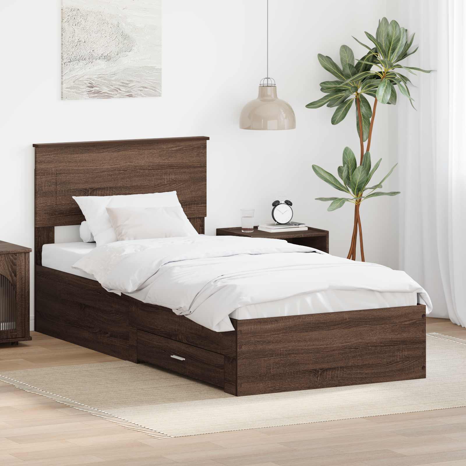 Bettrahmen Braune Eiche 100x200 cm
