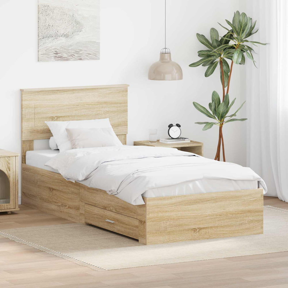 Bettrahmen Sonoma Eiche 75x190 cm