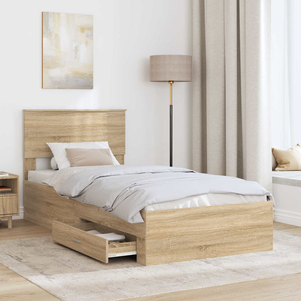 Bettrahmen Sonoma Eiche 75x190 cm