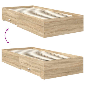 Bettrahmen Sonoma Eiche 75x190 cm