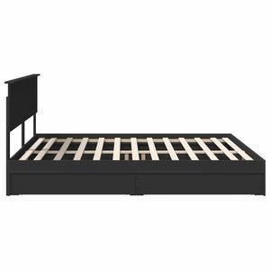 Aufbewahrungsbett 200x200 cm Schwarz