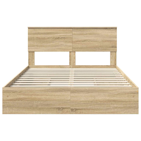 Stauraumbett Sonoma-Eiche 140x190 cm