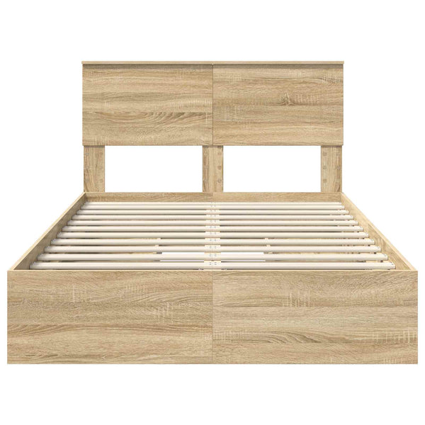 Stauraumbett Sonoma-Eiche 135x190 cm