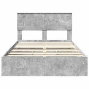 Stauraumbett Beton Grau 135x190 cm