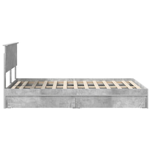 Stauraumbett Beton Grau 135x190 cm