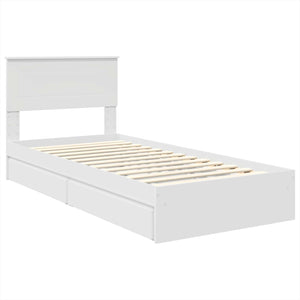 Bett mit Stauraum & Kopfteil 90x190 cm