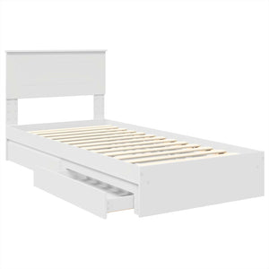 Bett mit Stauraum & Kopfteil 90x190 cm